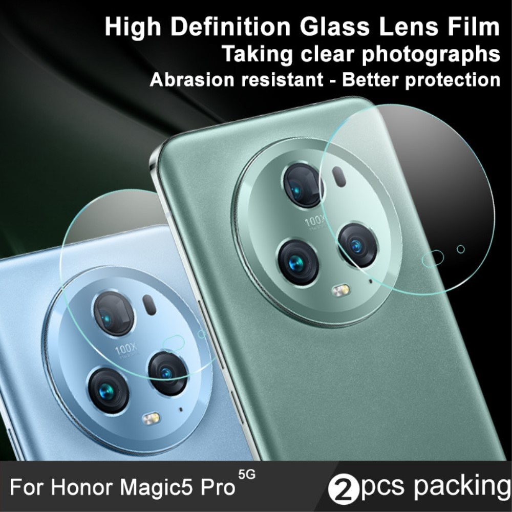 2-pack Härdat Glas Linsskydd Honor Magic5 Pro transparent