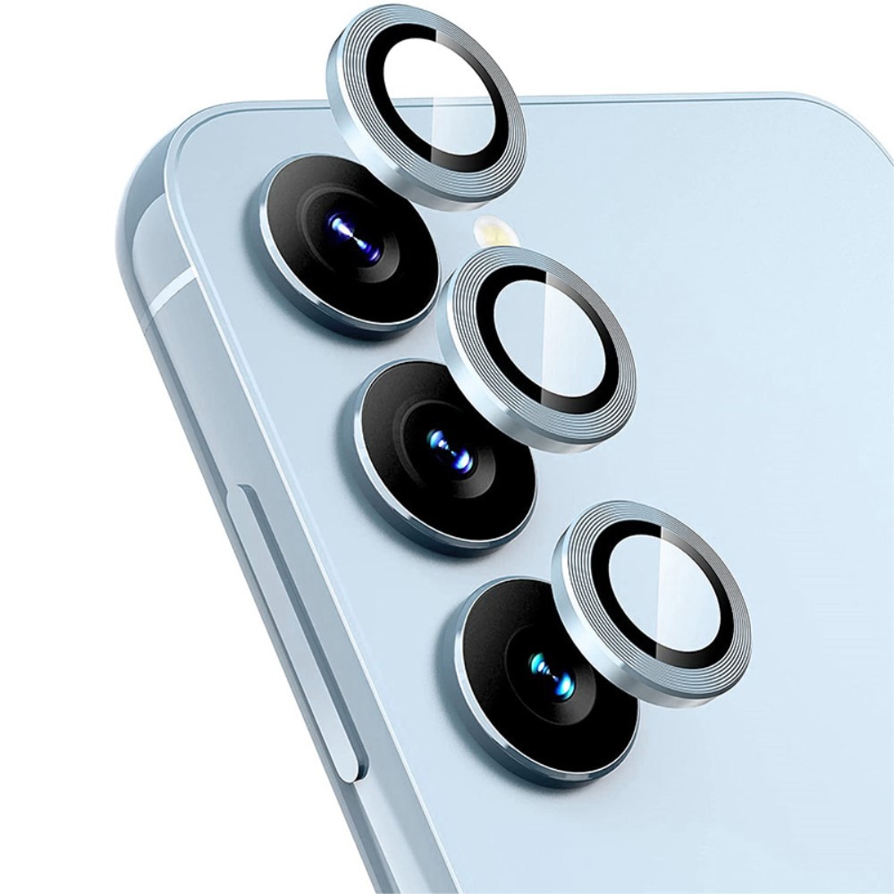 Linsskydd Aluminium + Härdat Glas Samsung Galaxy A24 ljusblå