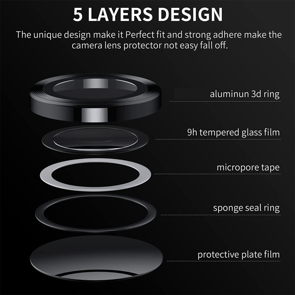 Linsskydd Aluminium + Härdat Glas Samsung Galaxy Z Flip 4 guld