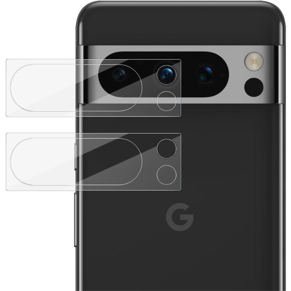 2-pack Härdat Glas Kameraskydd Google Pixel 8 Pro transparent