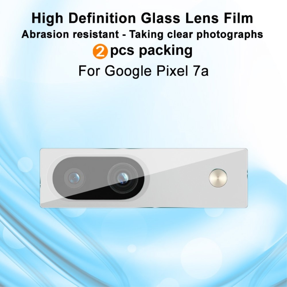 2-pack Härdat Glas Linsskydd Google Pixel 7a transparent