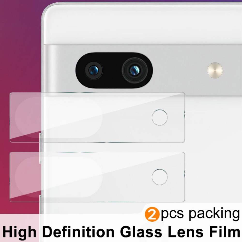 2-pack Härdat Glas Linsskydd Google Pixel 7a transparent