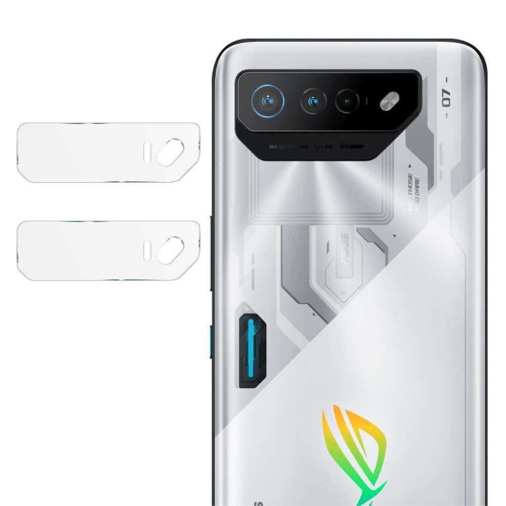 2-pack Härdat Glas Linsskydd Asus ROG Phone 7 transparent