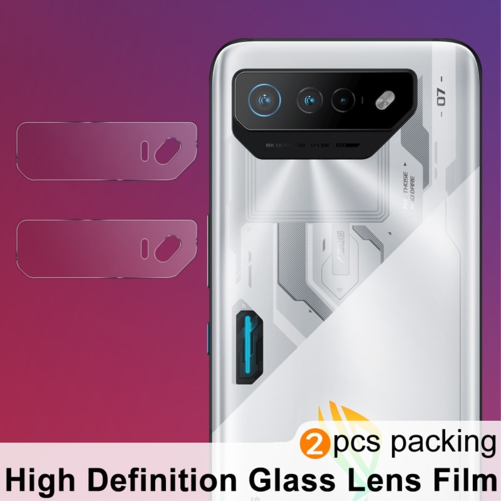 2-pack Härdat Glas Linsskydd Asus ROG Phone 7 Ultimate transparent