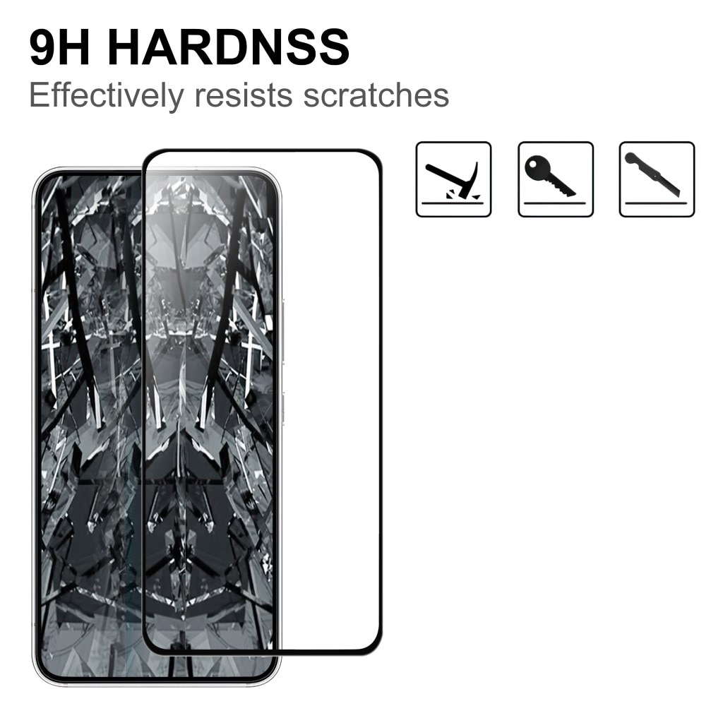 Heltäckande Härdat Glas Skärmskydd Samsung Galaxy A54 svart