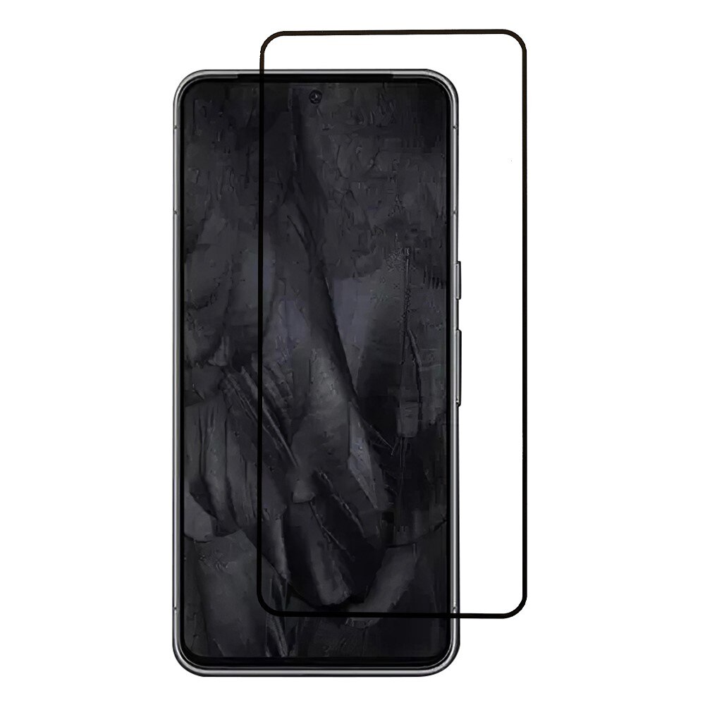 Heltäckande Härdat Glas Skärmskydd Google Pixel 8 svart