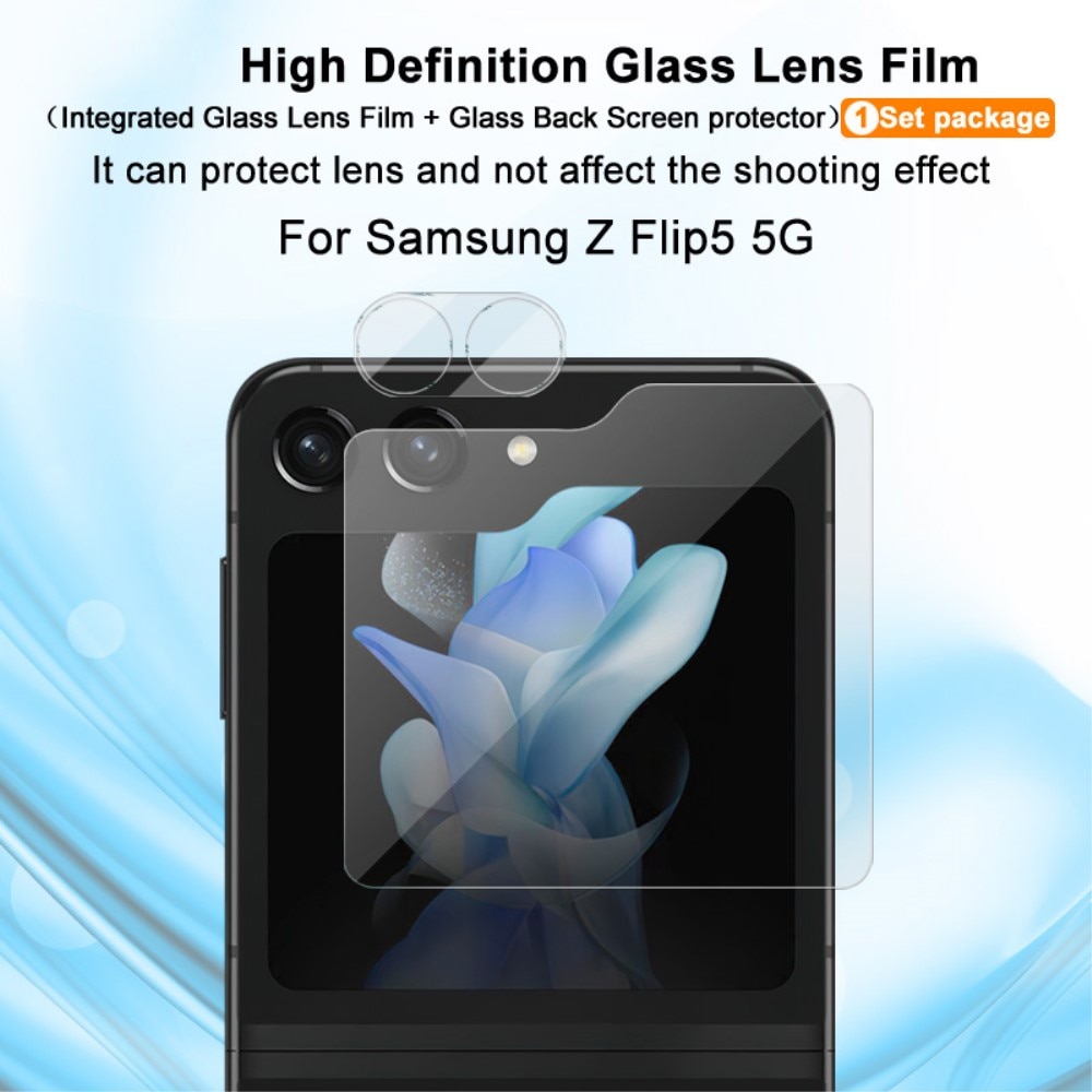 Härdat Glas Linsskydd + Ytterskärmskydd Samsung Galaxy Z Flip 5