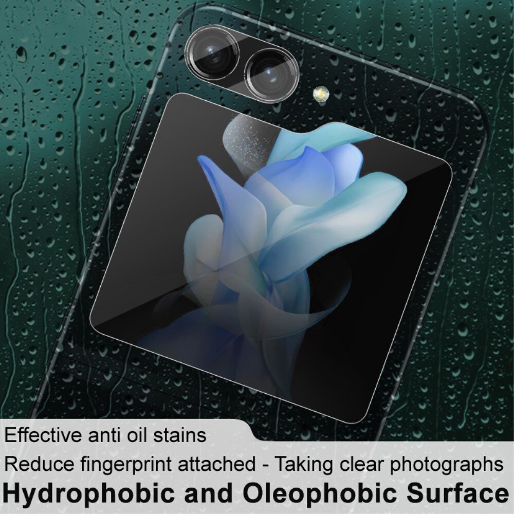 Härdat Glas Linsskydd + Ytterskärmskydd Samsung Galaxy Z Flip 5 Genomskinlig