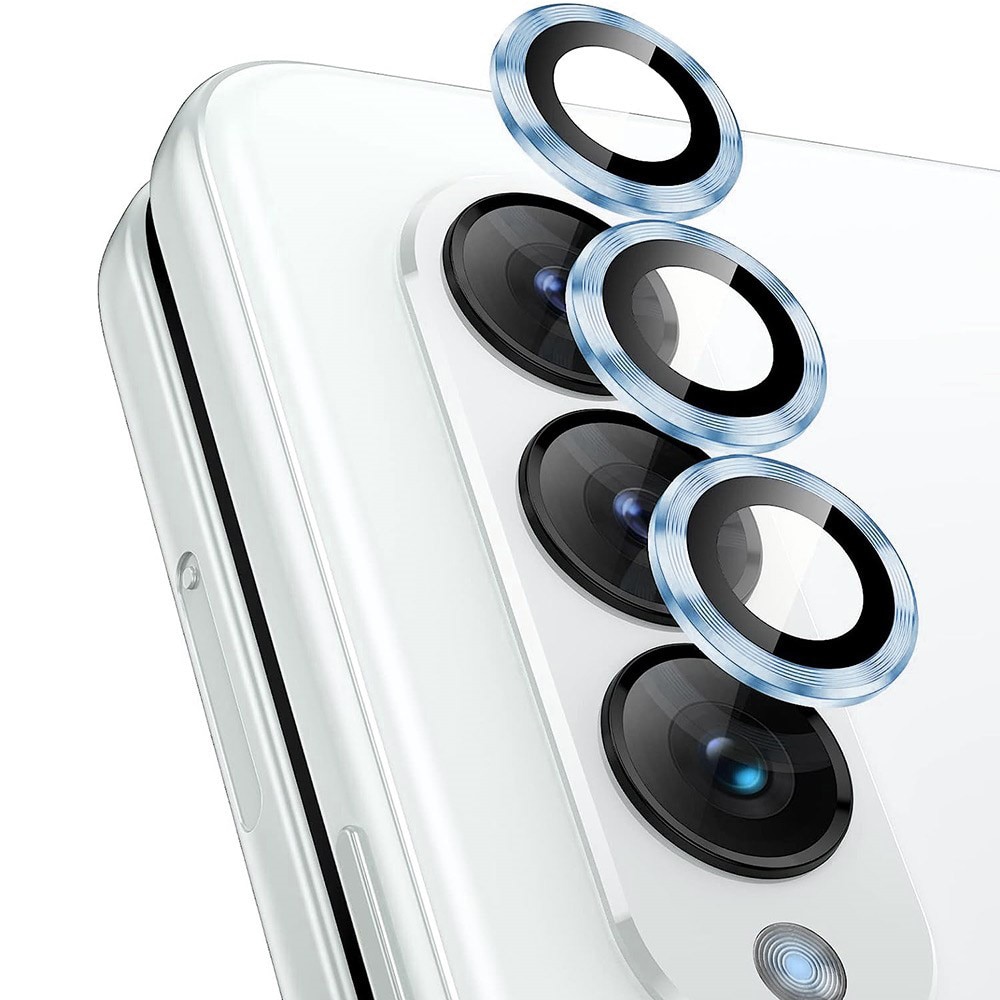 Linsskydd Aluminium + Härdat Glas Samsung Galaxy Z Fold 5 blå