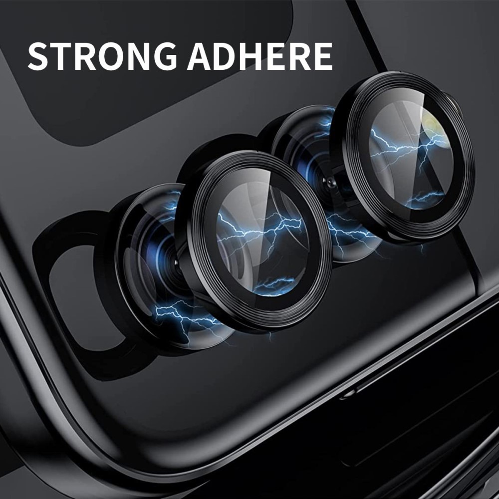 Linsskydd Aluminium + Härdat Glas Samsung Galaxy Z Flip 5 svart