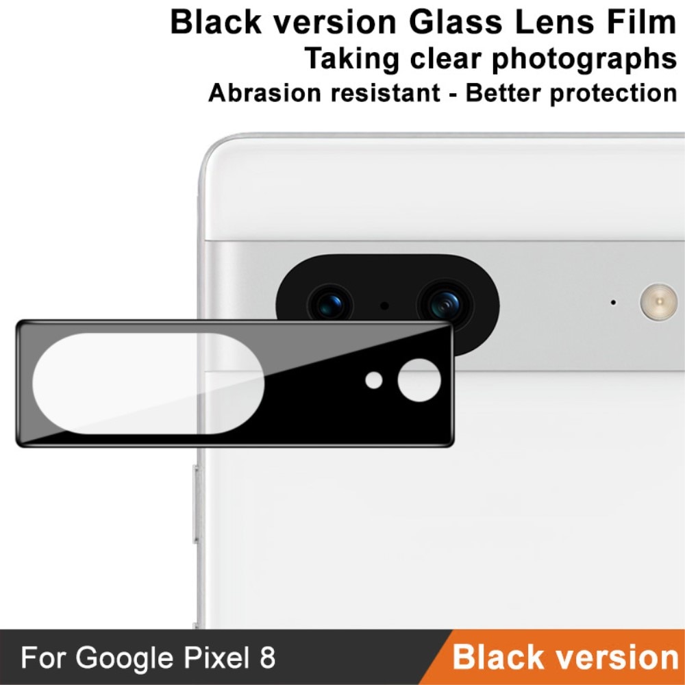 Härdat Glas 0.2mm Linsskydd Google Pixel 8 Svart