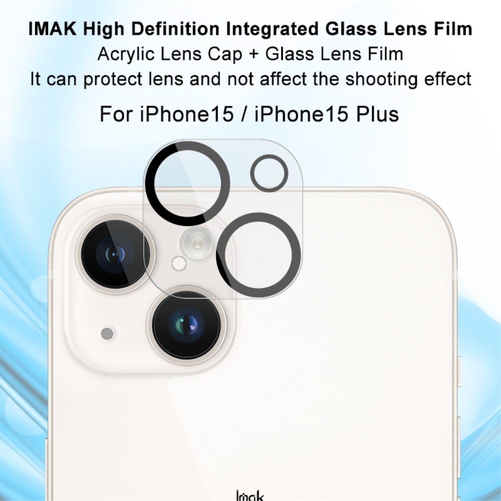 Härdat Glas 0.2mm Linsskydd iPhone 15 Plus transparent