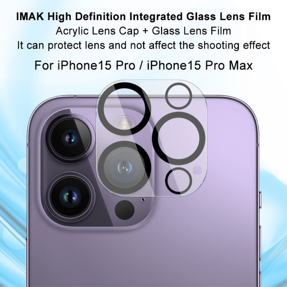 Härdat Glas 0.2mm Linsskydd iPhone 15 Pro Max transparent