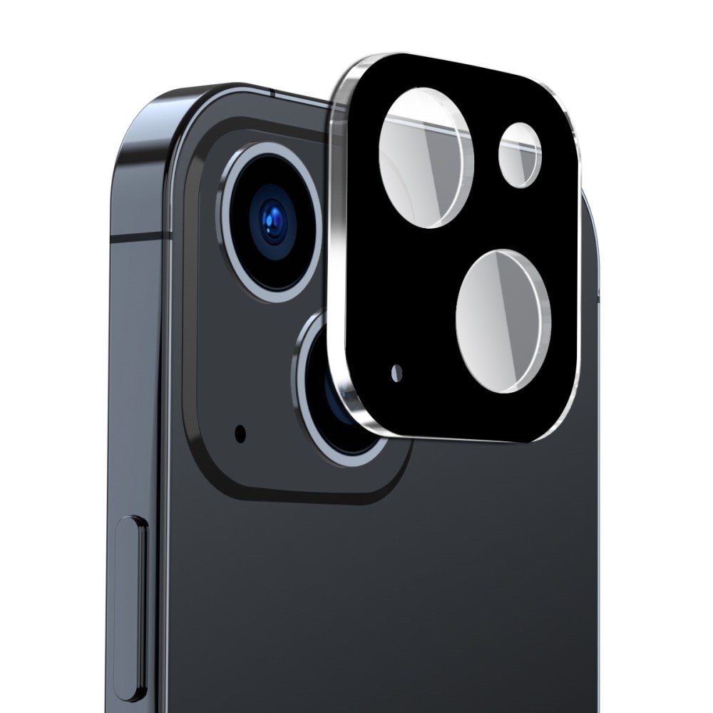 Härdat Glas Kameraskydd iPhone 15 Plus svart