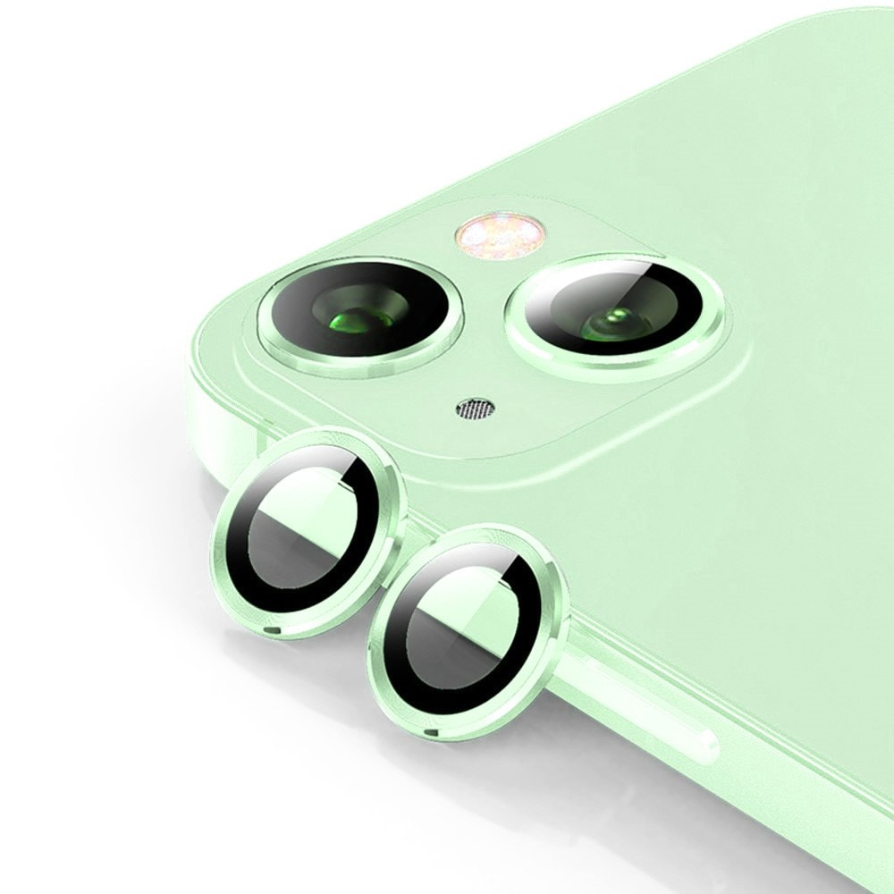 Linsskydd Aluminium + Härdat Glas iPhone 15 Plus grön