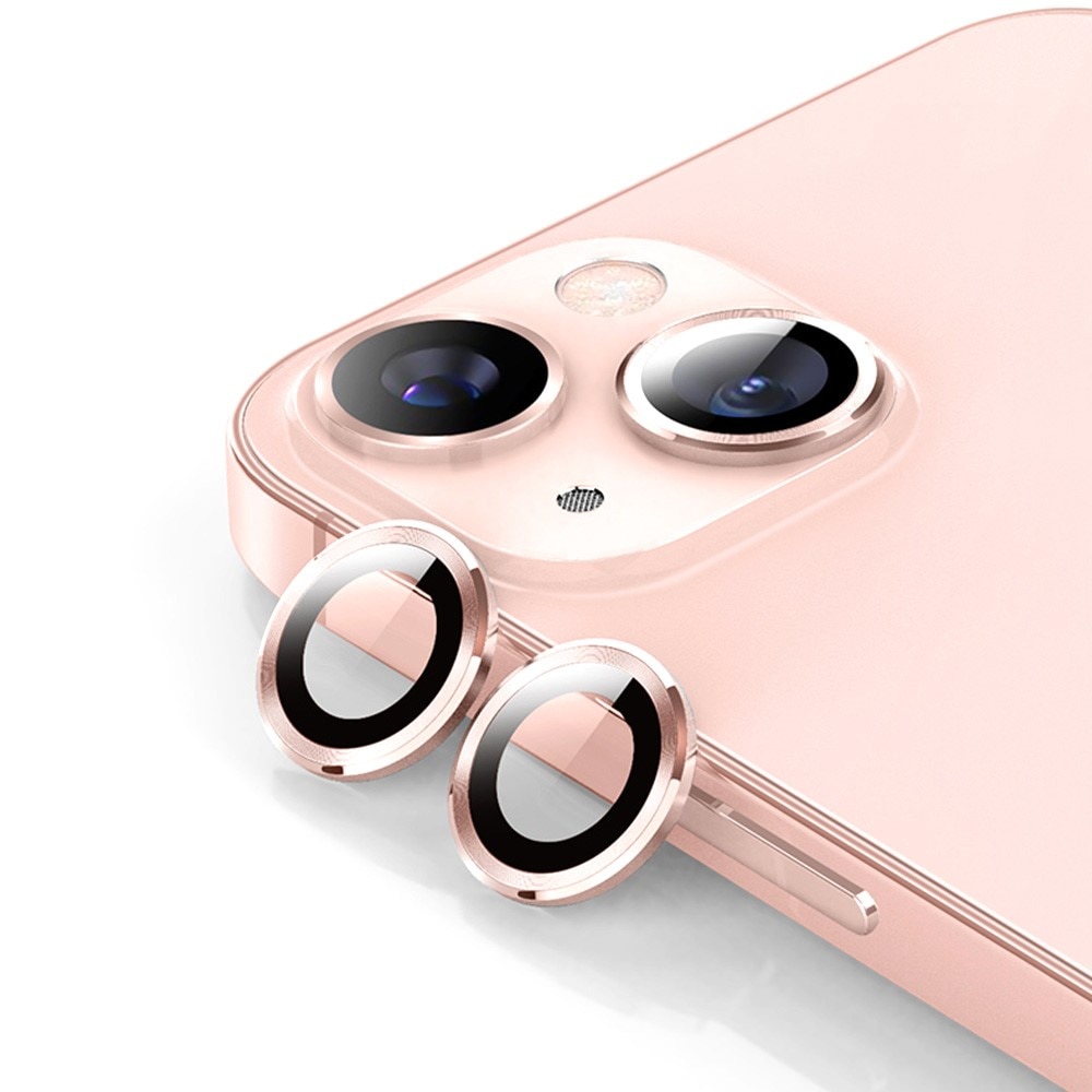 Linsskydd Aluminium + Härdat Glas iPhone 15 Plus rosa