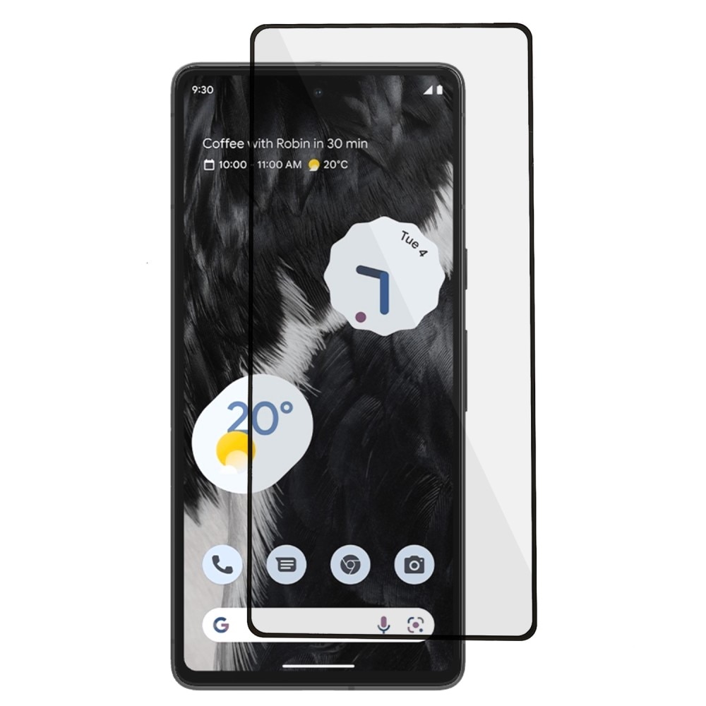 Heltäckande Härdat Glas Skärmskydd Google Pixel 8 svart