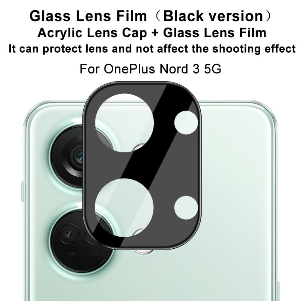 Härdat Glas 0.2mm Linsskydd  OnePlus Nord 3 Svart