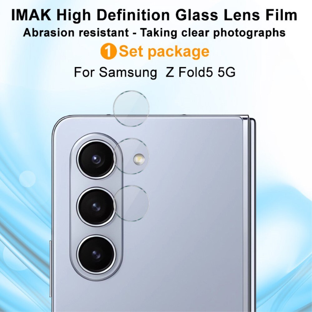 Härdat Glas 0.2mm Linsskydd Samsung Galaxy Z Fold 5 Genomskinlig