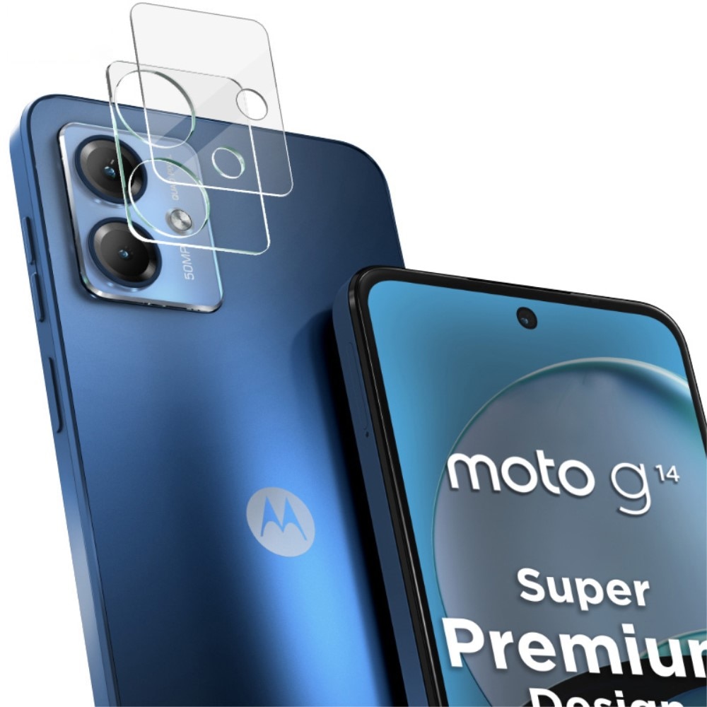 Härdat Glas 0.2mm Linsskydd Motorola Moto G14 Genomskinlig