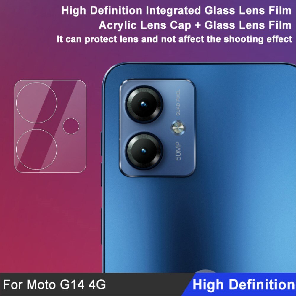 Härdat Glas 0.2mm Linsskydd Motorola Moto G14 Genomskinlig