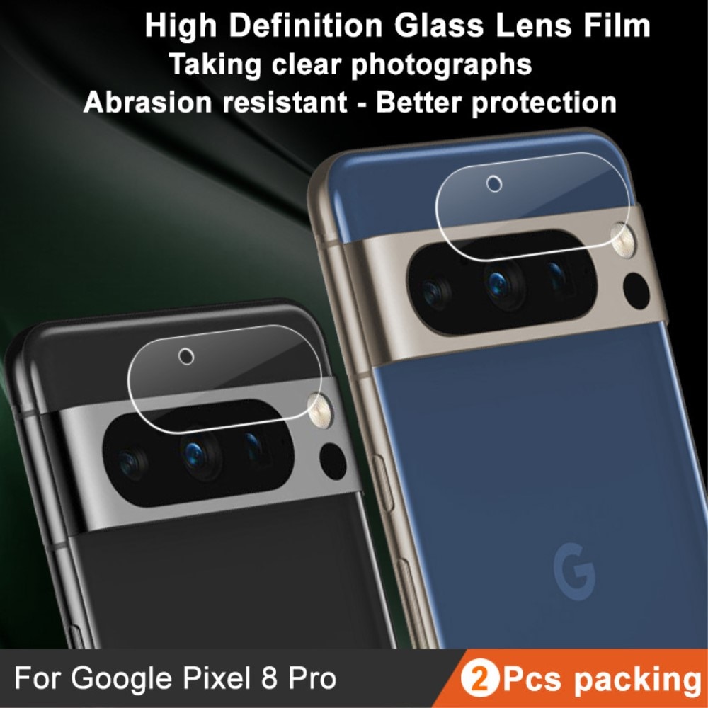 2-pack Härdat Glas Linsskydd Google Pixel 8 Pro transparent