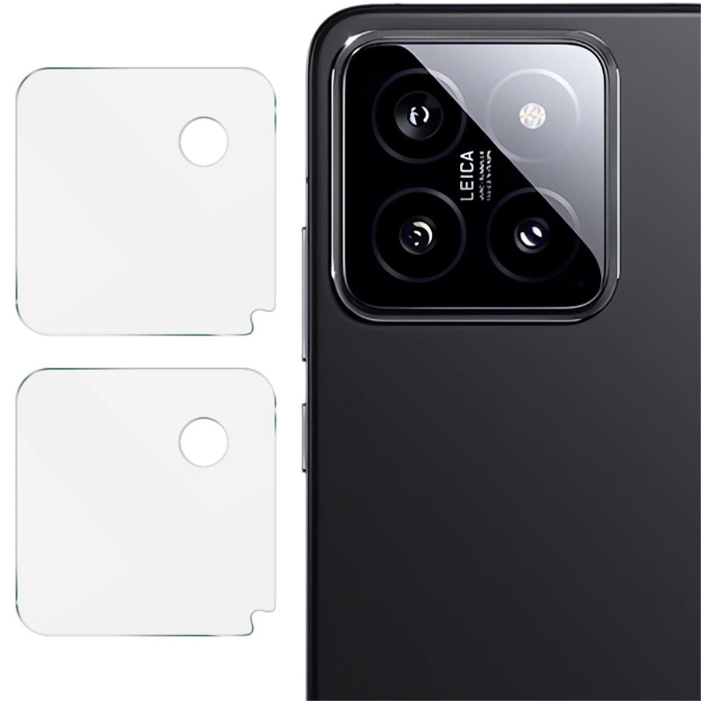 2-pack Härdat Glas Linsskydd Xiaomi 14 transparent