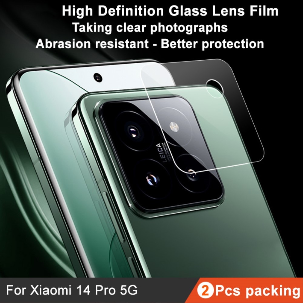 2-pack Härdat Glas Linsskydd Xiaomi 14 Pro transparent