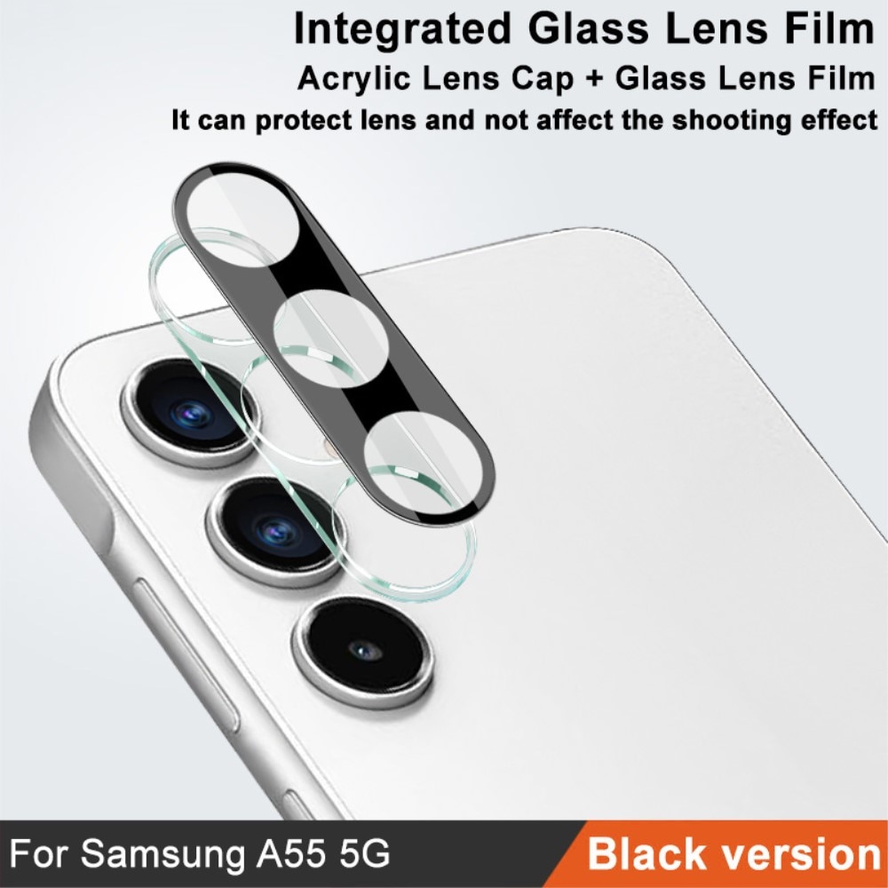 Härdat Glas 0.2mm Linsskydd Samsung Galaxy A55 svart