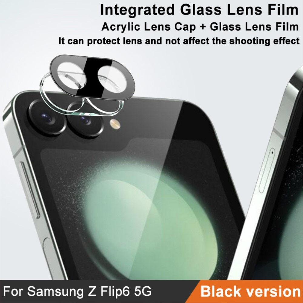 Härdat Glas 0.2mm Linsskydd Samsung Galaxy Z Flip 6 svart