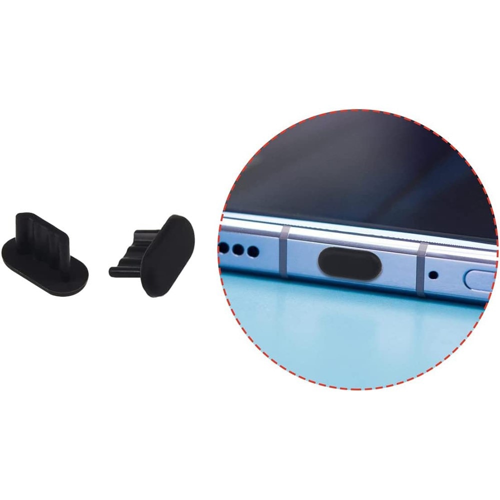 3-pack Dammplugg Silikon iPhone/AirPods Lightning svart