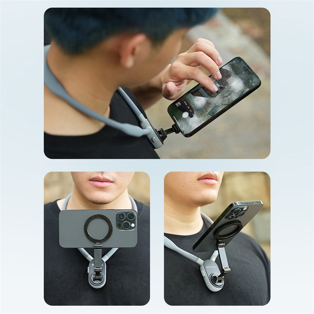 Universal MagSafe mobilhållare nackstöd grå