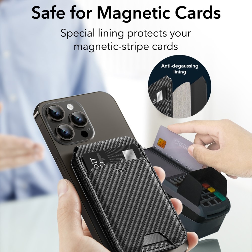 HaloLock MagSafe Wallet Stand Carbon Fiber