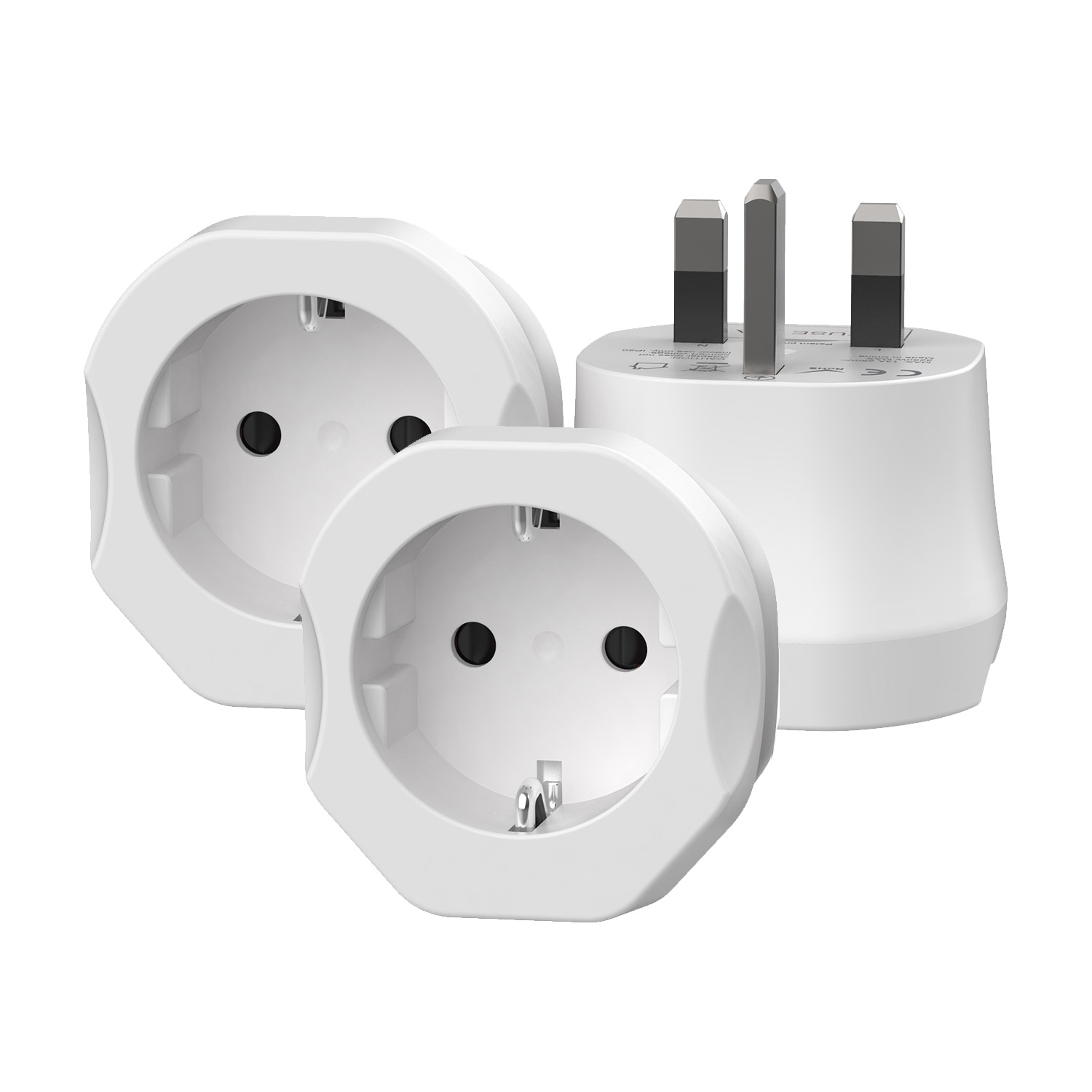 2-pack Reseadapter Europa till UK