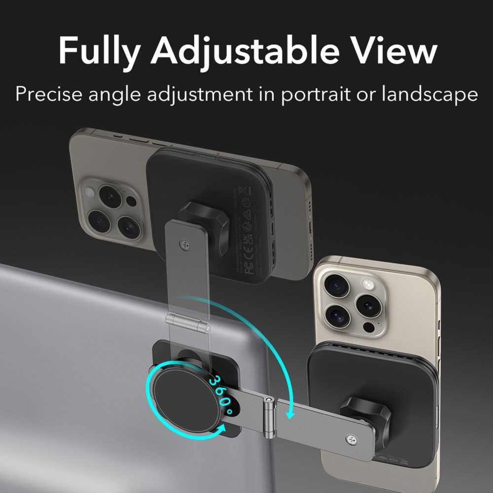 Qi2 HaloLock Tesla Touchscreen Trådlös Billaddare svart