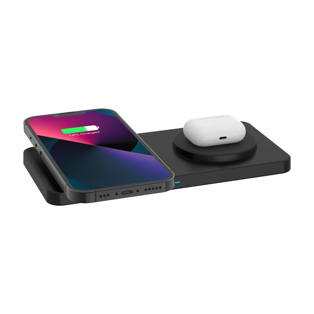 2-in-1 Magnetisk Trådlös laddningsplatta 30W svart