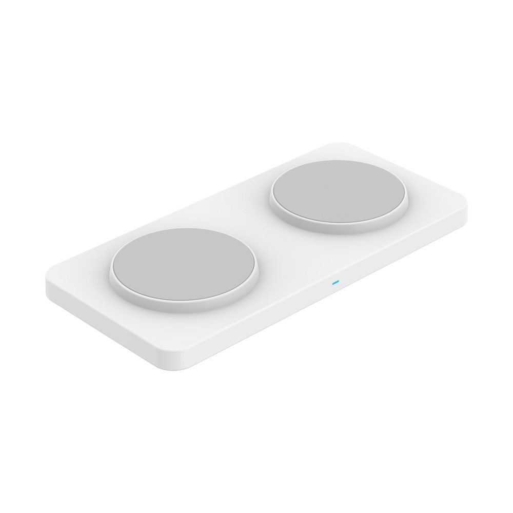 2-in-1 Magnetisk Trådlös laddningsplatta 30W Vit