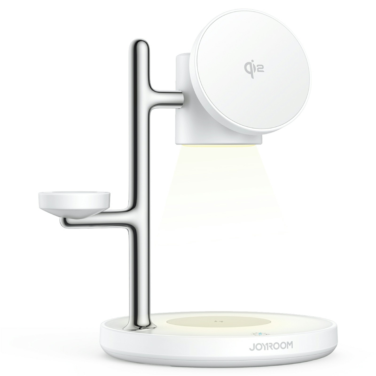 4-in-1 Magnetisk Trådlös Laddningsstation Qi2 Vit