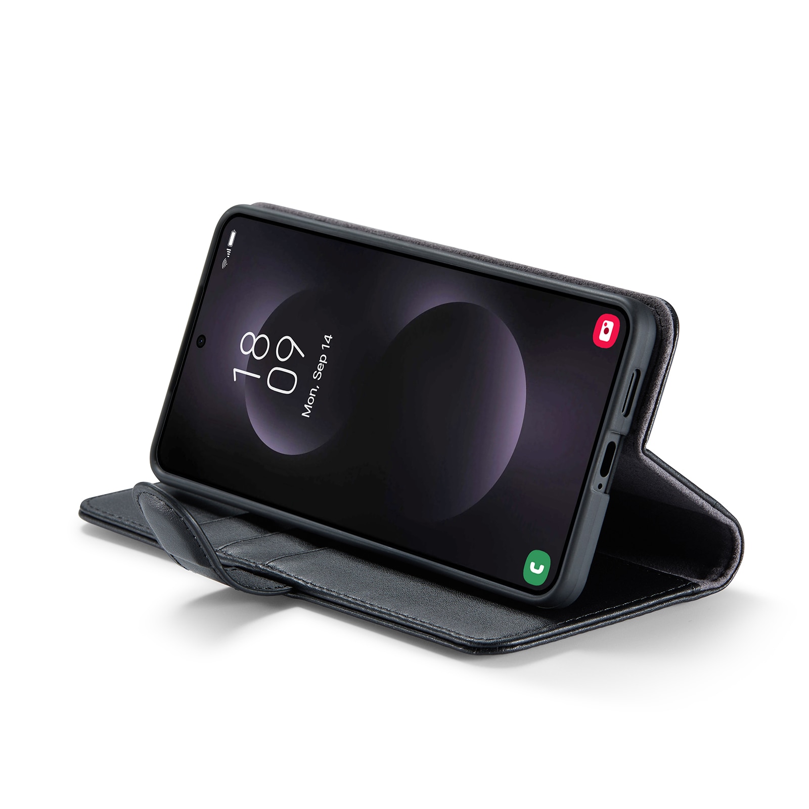 Äkta Läderfodral Samsung Galaxy S25 Edge Svart