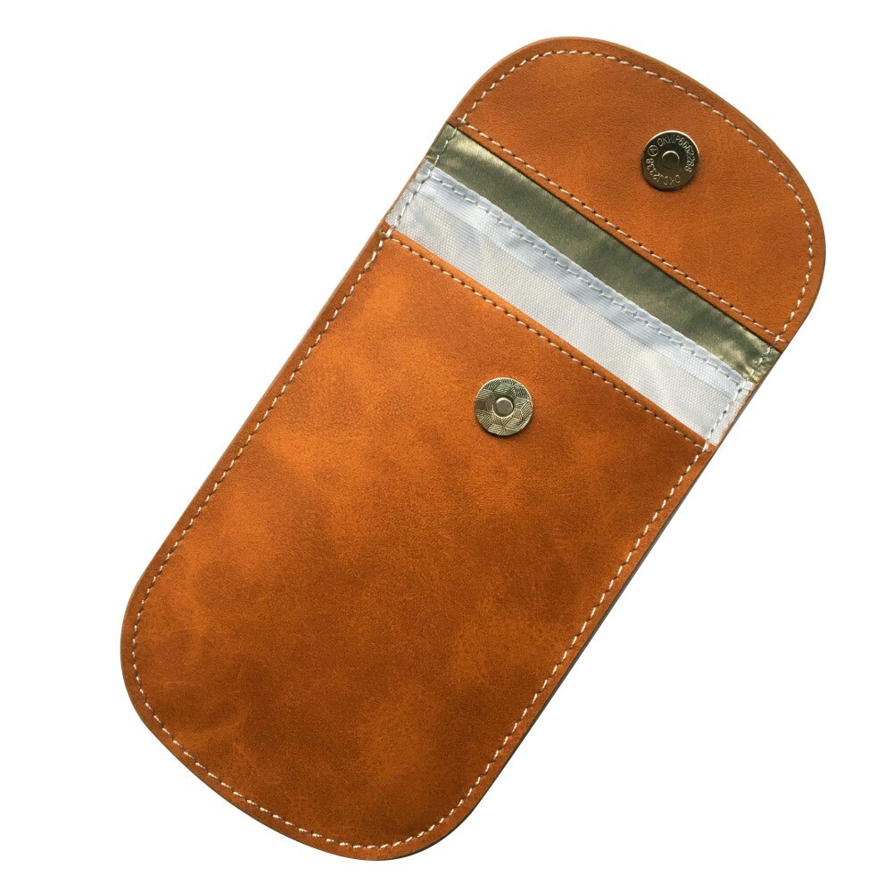 Bilnyckelfodral RFID-skydd Läder brun