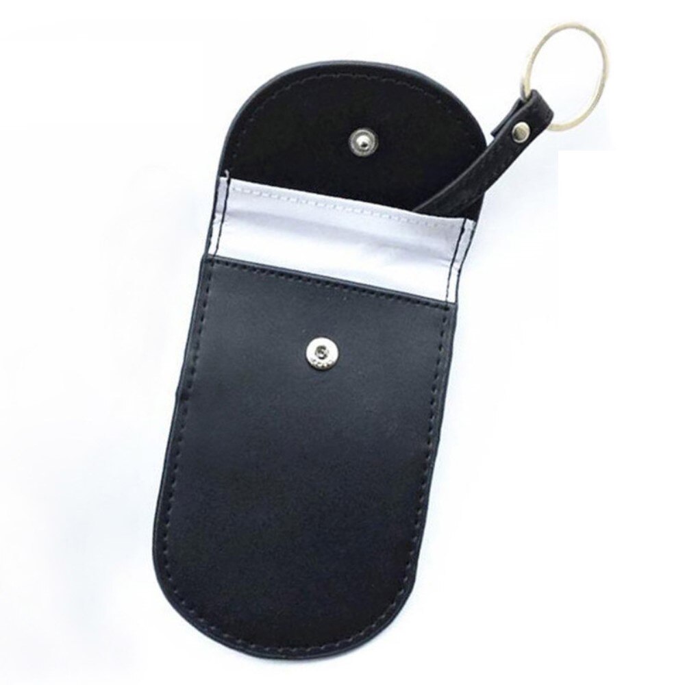 Bilnyckelfodral RFID-skydd Läder svart