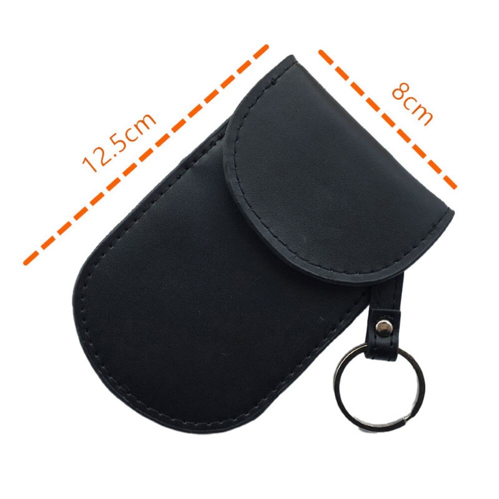 Bilnyckelfodral RFID-skydd Läder svart