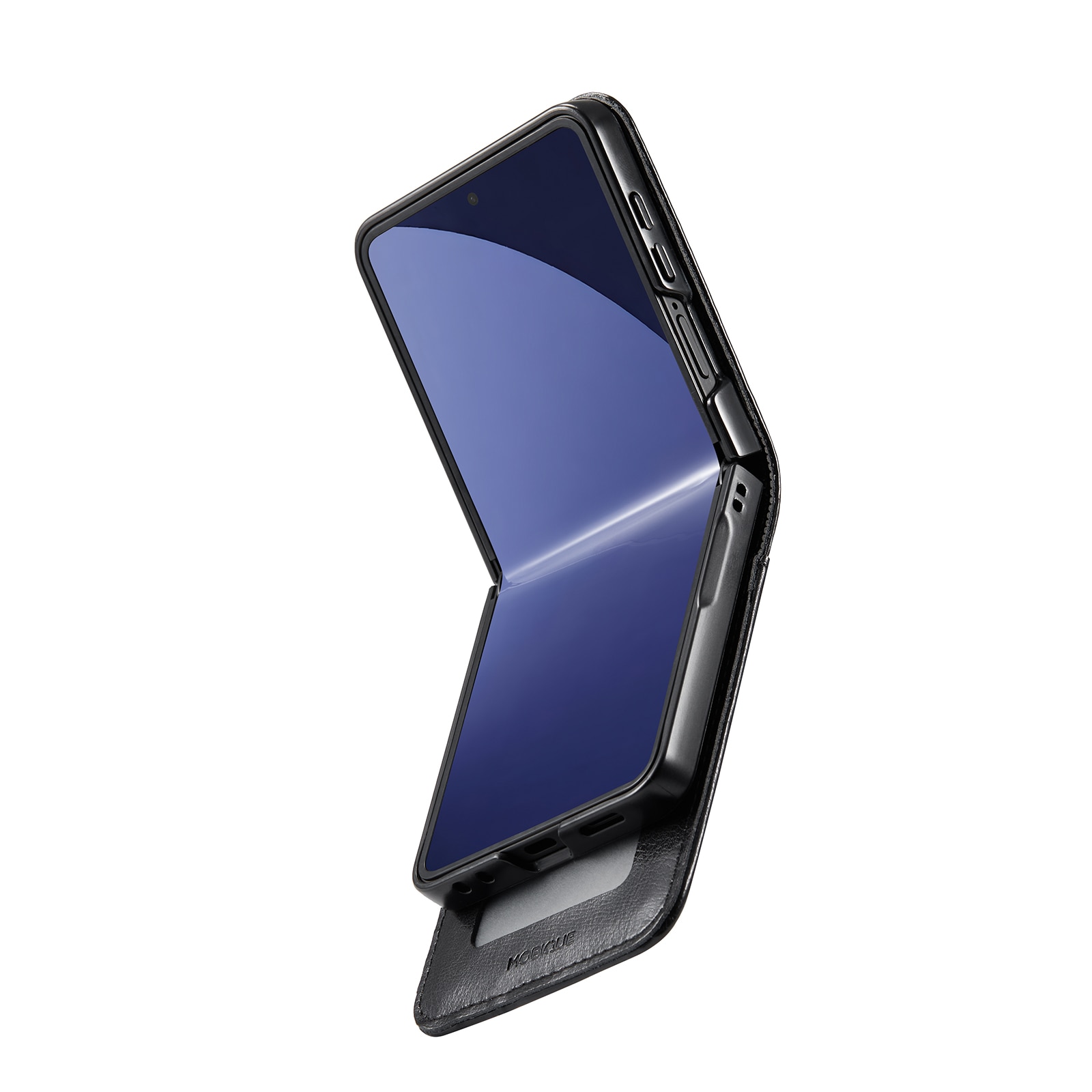 Äkta Läderfodral Samsung Galaxy Z Flip 7 Svart