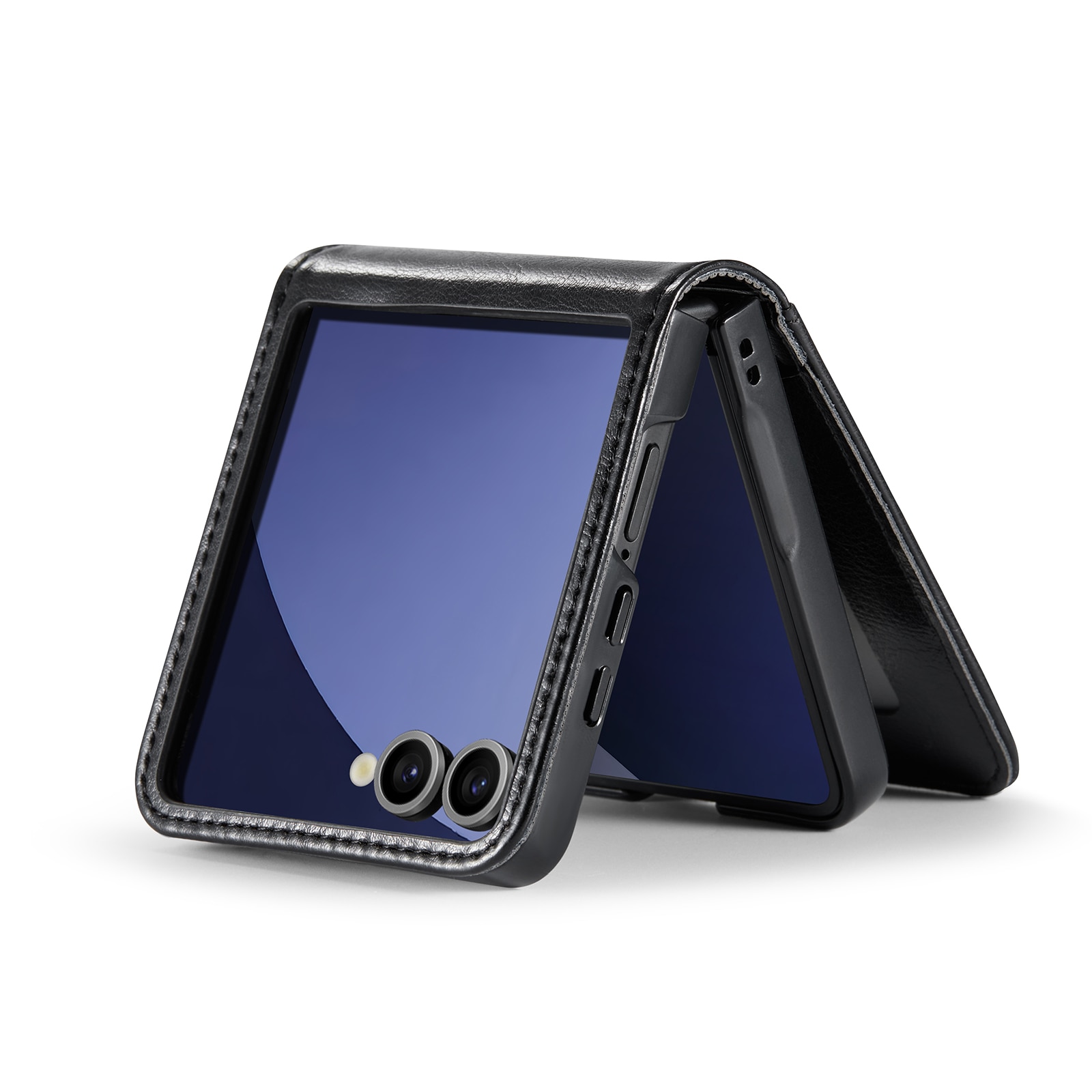Äkta Läderfodral Samsung Galaxy Z Flip 7 Svart