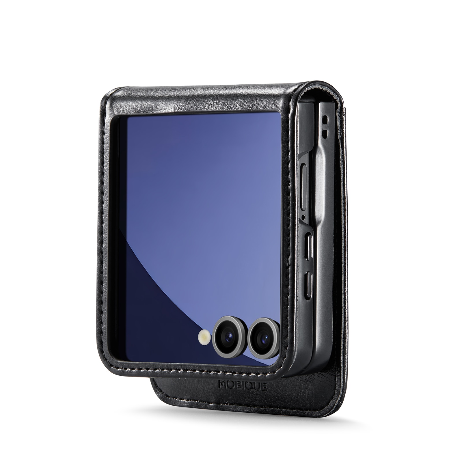 Äkta Läderfodral Samsung Galaxy Z Flip 7 Svart