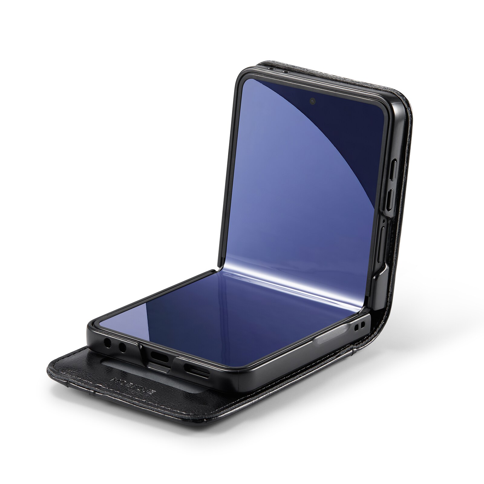 Äkta Läderfodral Samsung Galaxy Z Flip 7 Svart