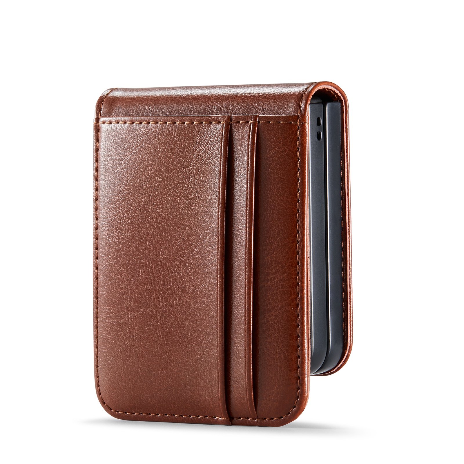 Äkta Läderfodral Samsung Galaxy Z Flip 7 Cognac