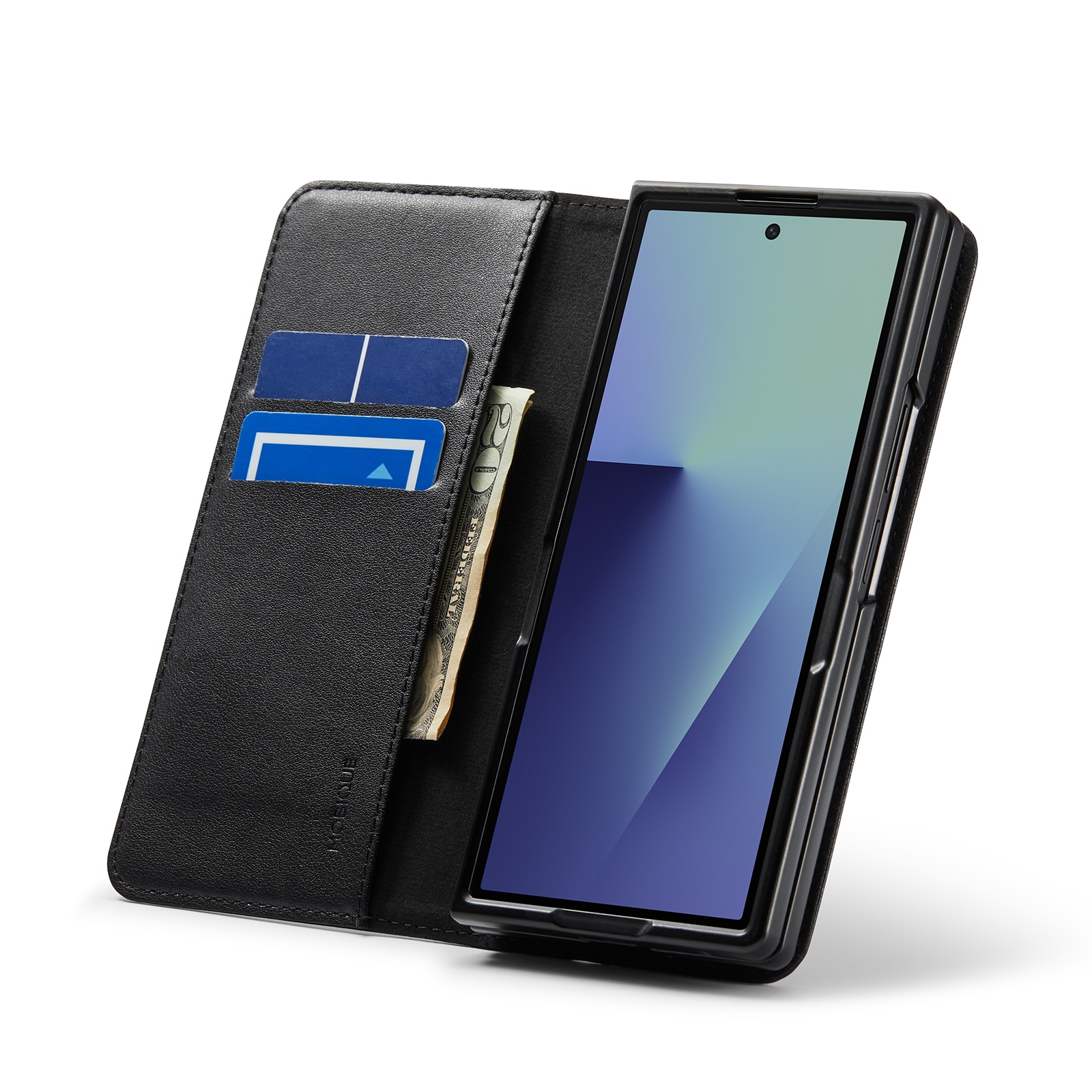 Äkta Läderfodral Samsung Galaxy Z Fold 7 Svart