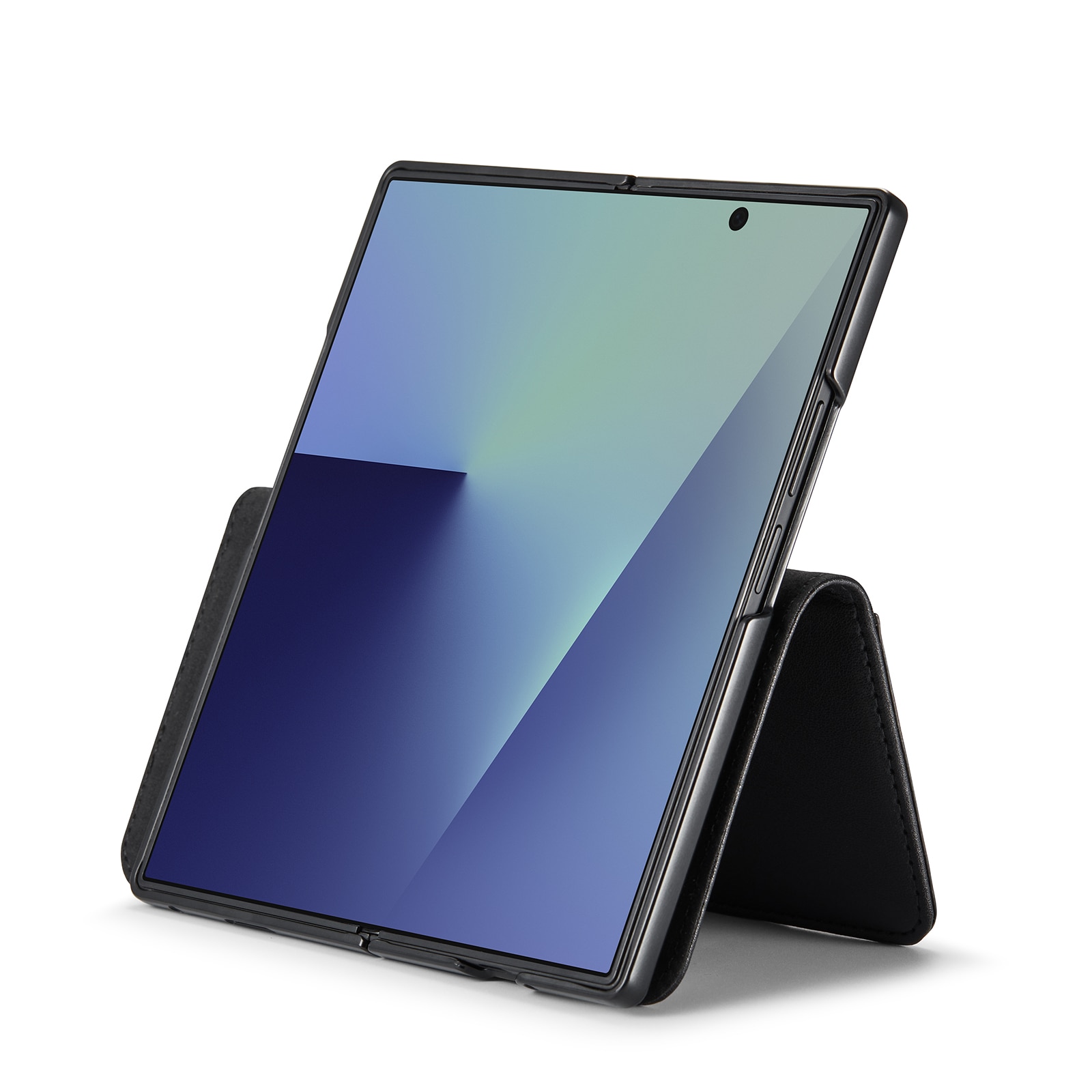 Äkta Läderfodral Samsung Galaxy Z Fold 7 Svart