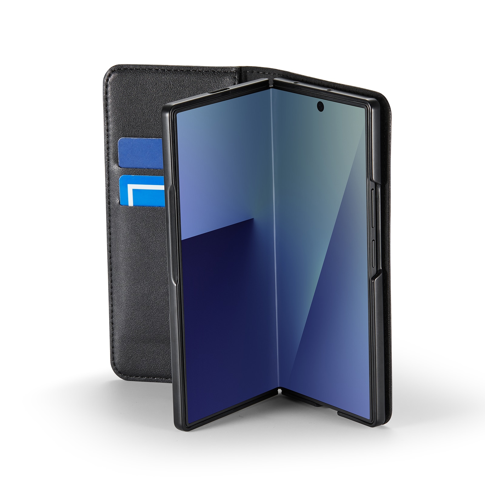 Äkta Läderfodral Samsung Galaxy Z Fold 7 Svart
